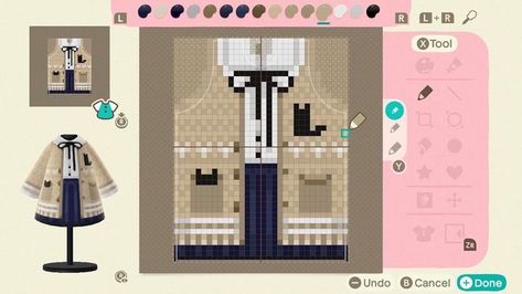 Cat Cardigan, Animal Crossing 3ds, Animals Crossing, Animal Crossing Funny, Animal Crossing Guide, Acnh Design, Animal Crossing Qr Codes Clothes, Animal Crossing Wild World, Qr Codes Animal Crossing