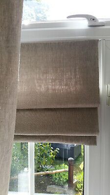 French Style 100% Linen Natural Made to measure Roman blind | eBay Strippy Blinds, Susie Watson Roman Blinds, Hilarys Blinds Curtains, Ruched Roman Blinds, Childrens Room Blinds, Roman Blinds For Sash, Roman Blinds With Contrast Border, Roman Blinds Living Room Outside Recess, Bag Window Blinds