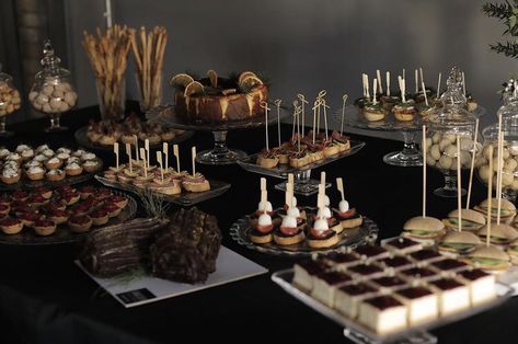 Black Tie Aesthetic, Tie Aesthetic, Luxury Catering, Dessert Catering, Brand Party, Catering Display, Catering Menu, Dad Birthday, 60th Birthday