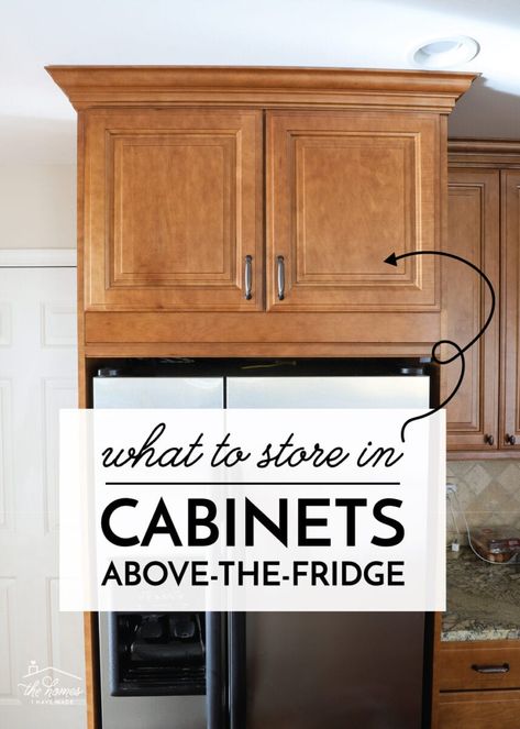 No Cabinet Space In Kitchen, Above Kitchen Cabinet Organization, What To Store In Cabinet Above Refrigerator, Best Kitchen Organizing Ideas, Kitchen Cabinets Above Fridge, Over Stove Cabinet Organization, Maximizing Cabinet Space, Kitchen Organization Top Cabinet, Kitchen Cabinet Over Refrigerator