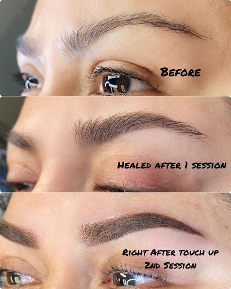 Permanent Cosmetics Warren, NJ on Instagram: “OMBRÉ BROWS- Before✨ Healed✨After touch up @nova_dama_nj” Ombre Brows, Permanent Cosmetics, Permanent Makeup, Touch Up, Healing, Makeup, On Instagram, Instagram, Make Up