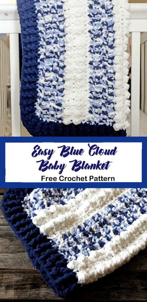 Crochet Baby Blanket Free Pattern Boy, Crochet Borders For Blankets, Havana Twists, Bernat Baby Blanket Yarn, Baby Boy Crochet Blanket, Crocheted Blankets, Crochet Baby Blanket Free Pattern, Easy Baby Blanket, Chunky Crochet Blanket