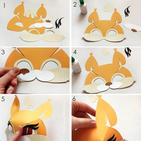 новые шаблончики • new cut files | Scrapbooking by Tanya Batrak Fox Mask Template Free Printable, Fox Mask Diy, Squirrel Mask, Animal Masks Diy, Paper Mask Diy, Paper Peonies Tutorial, Squirrel Costume, Animal Masks For Kids, Blending Techniques