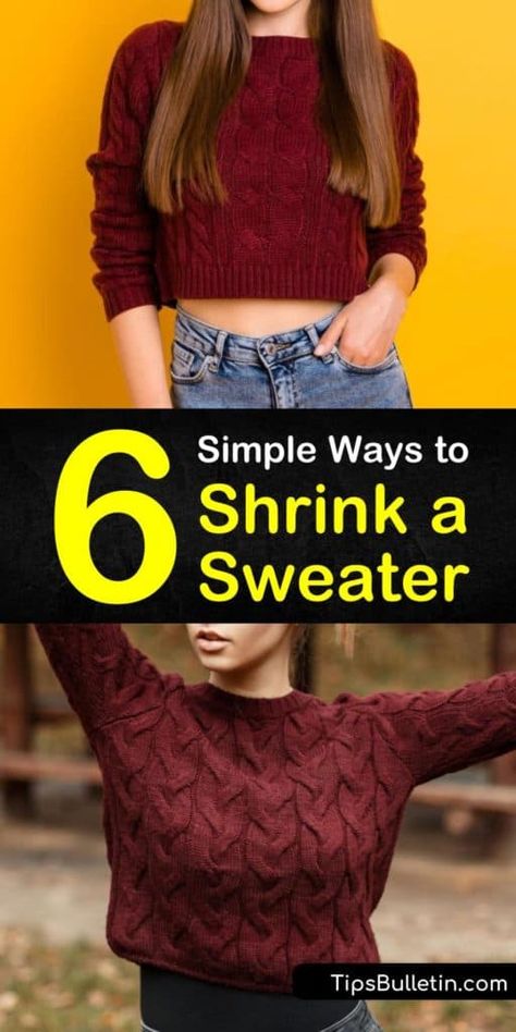 How To Shrink A Sweater, Sweater Hacks, Stretch Clothes, Shrunken Sweater, Cleaning Stuff, Large Clothes, Sweater Fits, Large Sweaters, Organizing Ideas