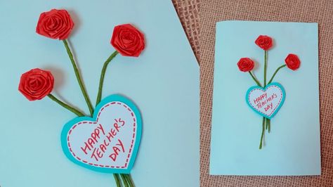 Teacher's Day Card Ideas, Teachers Day Card, Teacher Cards, Happy Teachers Day, Teachers Day, Pop Up, Card Making, Gift Card, The Creator