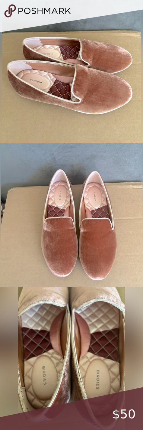 Birdies Starling Pink Velvet Flats Loafers Size 6 1/5 Birdies Starling, Birdies Shoes, Velvet Flats, Starling, Prom Wedding, Pink Velvet, Party Event, Birdy, Arch Support