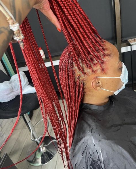 Burgundy Box Braids, Boho Braided Hairstyles, Maroon Hair, Hair Business, Green Wig, Braids Hairstyles Pictures, High Maintenance, Burgundy Hair, Hair Laid