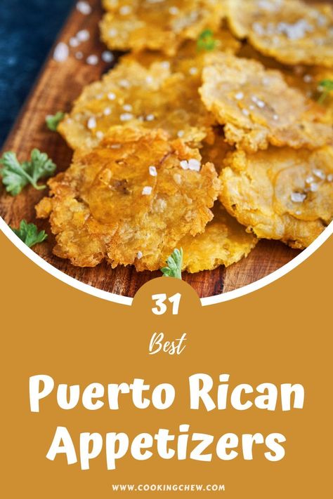 From mini empanadillas to baked tostones, these Puerto Rican appetizers will let you experience a taste of the Caribbean to your meal! Puerto Rico Appetizers, Puerto Rican Charcuterie Board Ideas, Puerto Rican Charcuterie Board, Latino Appetizers, Latin Appetizers For Party, Puerto Rican Food Truck Ideas, Puerto Rican Thanksgiving Food, Puerto Rican Finger Foods, Latin American Appetizers