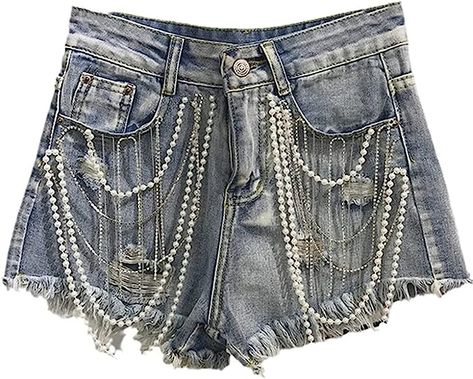 Denim And Diamonds, Denim Shorts Women, High Waisted Shorts Denim, Distressed Denim Shorts, Premium Denim, High Waisted Denim, Jeans Shorts, High Waisted Shorts, Wide Leg Jeans