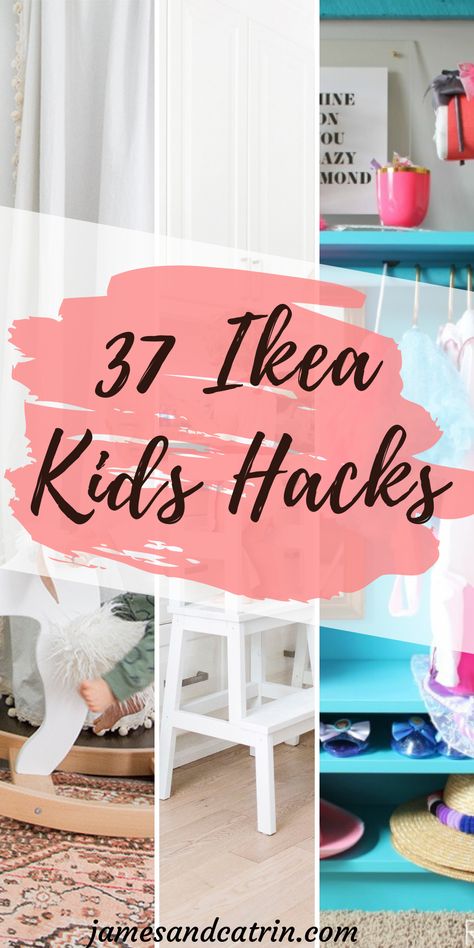 Ikea hacks are fun and creative, but when you're doing them for your kids they take on a whole new awesomeness! There are so may wonderful ideas for Ikea kids hacks that will blow your kid's (and your) minds. Everything from toy storage to play tables and kids chairs to closets. This is an epic list of Ikea kids hacks that you will definitely find some inspiration from. #ikeakids #ikeahacks #toystorage #organization #ideas #kidshacks #ikeachildren #childrenshacks Ikea Hack Kids, Ikea Playroom, Ikea Kids Room, Hacks For Kids, Hacks Ikea, Cute Storage, Ikea Kids, Ikea Hack Ideas, Ikea Furniture Hacks