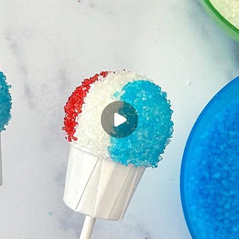 Sweet Whimsy Shop | Cake Pops | Bakery & Tutorials on Instagram: "Tiny Snow Cone cake pops, in red, white, & blue for the 4th of July! 🍰🍧🇺🇸 For info on the white mini paper cups used, comment SNOWBALL (as one word in all caps 😉), then check your DMs 🍧💕 . . . #cakepops #cakeballs #handsculpted #chocolatepiping #bakingtips #bakinghacks #cakepoptips #homebaker #cakepoptutorial #sweetwhimsyshop #cottagefoodbaker #cakepopsofinstagram #snowcones #snoballs #snowcone #snocone #icecreamparty #snow Snowball Cake Pops, Firework Cake Pops, Memorial Day Cake Pops, Fourth Of July Cakepops, Summer Themed Cake Pops, July 4th Cake Pops, 4th Of July Cakepops, Red White And Blue Cake Pops, Snow Cone Cake Pops