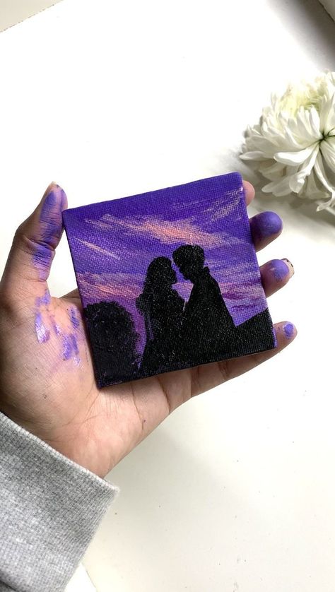 Simple Mini Canvas Paintings Love, Mini Canvas Love Paintings, Cute Mini Canvas Paintings For Boyfriend, Mini Canvas Art Love, Aesthetic Love Paintings, Love Painting Easy, Small Canvas Paintings For Boyfriend, Cute Paintings On Canvas For Boyfriend, Love Painting Ideas For Him