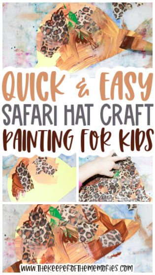 Practice fine motor skills with your little learners while making this adorable Safari Hat Craft for Preschoolers. Not only is it the perfect way to introduce your next safari theme, but preschool safari crafts are also great for adding some dramatic play into your homeschool or classroom. #safari #preschool #safarihat #safaritheme #painting #collage Safari Toddler Activities, Jungle Hat, Safari Crafts, Safari Activities, Safari Art, Preschool Stem, Preschool Art Projects, Safari Hat, Safari Adventure