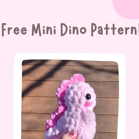 Scrap Yarn Amigurumi, Small Crochet Dinosaur Free Pattern, Free Crochet Dino Pattern, Crochet Mini Dino, Dino Crochet Pattern Free, Free Dinosaur Crochet Pattern, Dino Crochet Pattern, Crochet Stuffy, Dino Crochet