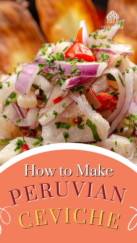 The flavor of Ceviche is the tangy taste of lime, with a bit of garlic and spice mixed in. For the typical American, Peruvian ceviche will fill your mouth with what seems like a thousand new flavors and sensations. If you’re feeling adventurous or just looking to reminisce about the trip you’ve already taken, here is an authentic Peruvian ceviche recipe that you can try out on a calm Sunday afternoon. #recipe #peruviangastronomy #perurecipe #ceviche #peruvianceviche Peruvian Ceviche Recipe, Peruvian Ceviche, Ceviche Recipe, Peruvian Food, Culinary Travel, Peruvian Recipes, Food History, Travel Plan, Food Experiences