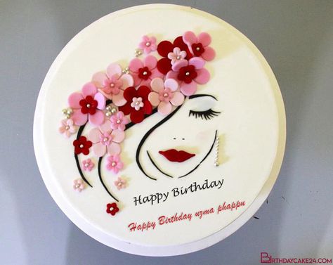 Happy Birthday Cake for Women With Name Edit Women Day Cake Ideas, Women's Day Cake Ideas, Women Day Decoration Ideas, Womens Day Cake Ideas, Womens Day Decorations Decorating Ideas, Women's Day Decoration Ideas, Womens Day Decoration, Womens Day Cake, Women’s Birthday Cake