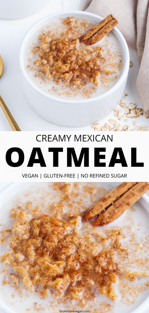 Mexican Oatmeal, Vegan Breakfasts, Plant Milk, Healthy Food Menu, Healthy Mexican, Gluten Free Recipes For Breakfast, Oatmeal Recipe, Lost 100 Pounds, Healthy Food Facts