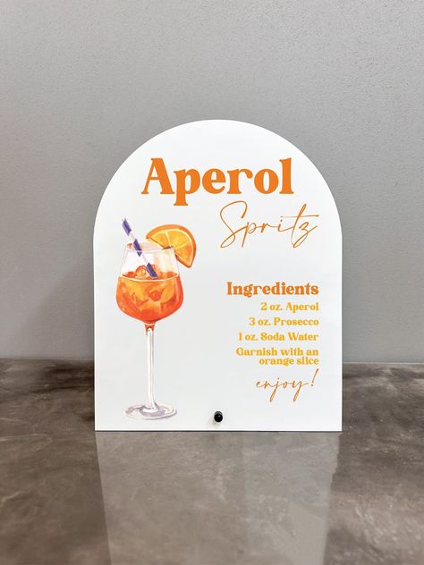 Aperol Spritz Acrylic Sign | Aperol Spritz Sign | Aperol Spritz Bridal Shower | Aperol Spritz Rec... | Etsy (US) Aperol Spritz Bar Sign, Spritz Bar Sign, Aperol Spritz Sign, Aperol Spritz Bridal Shower Theme, Aperol Spritz Party Theme, Aperol Spritz Bar, Spritz Party, Spritz Bar, Arch Sign