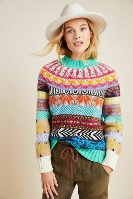 !@# NEW! Anthropologie Ryan Fair Isle Sweater size large... Stylish Knitwear, Crochet Lingerie, Knitwear Trends, Multicolor Sweater, Fair Isle Sweater, Women's Sweaters, Cool Sweaters, Girls Sweaters, Knitting Inspiration