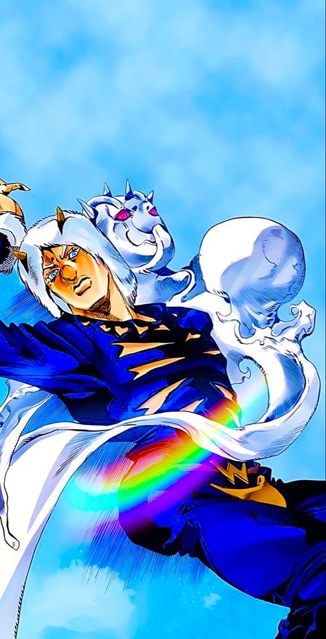 weather report wallpaper rainbow sky jjba jojos stone ocean Cute Jjba Wallpaper, Weather Forecast Jojo Wallpaper, Weather Report Jojo Manga, Blue Jjba Wallpaper, Weather Jjba, Weather Report Wallpaper, Weather Jojo, Jjba Weather Report, Weather Forecast Jojo