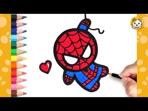 (2) Spiderman Drawing Easy | How to Draw Cartoon Spiderman | Easy Step by Step Tutorial For Kids - YouTube Superhero Drawings Easy For Kids, Cartoon Spiderman Drawing Easy, Spider Man Simple, Spiderman Drawing Easy, How To Draw Spiderman, Superhero Drawings, Spider Cartoon, Cartoon Spiderman, Easy Step By Step Drawing