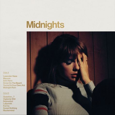 taylor swift - midnights (mahogamy edition) album back cover. Midnights Album Cover, Album Back Cover, Midnights Vinyl, Cover Outfits, Taylor Swift Cd, Taylor Swift Album, Album Art, Poets, Back Cover