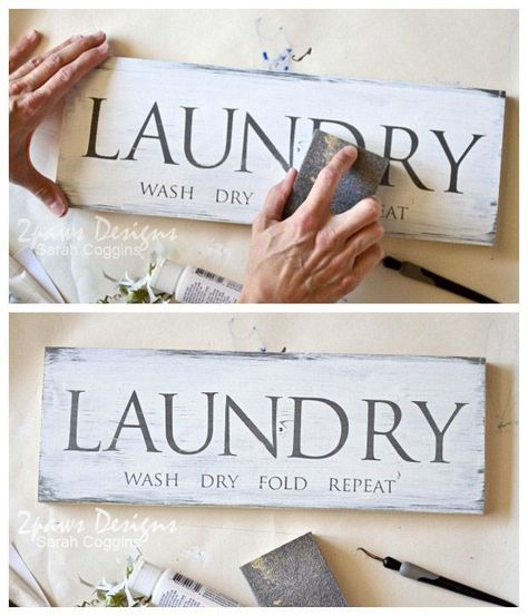 Decorate your laundry room with a fun handmade sign! Click here for 20 DIY Laundry Room Signs step-by-step tutorials. #thecraftyblogstalker #laundryroomsigns #handmadesigns Do It Yourself Decoration, Laundry Room Sign, Room Storage Diy, Laundry Sign, Laundry Room Signs, Laundry Signs, Laundry Decor, Laundry Room Diy, Diy Laundry