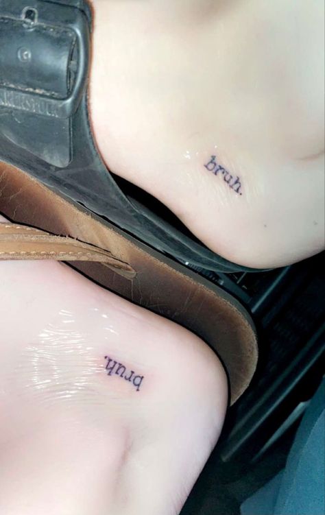 Matching Tattoos For Best Friends With Words, Matching Tattoo With Cousin, Bestie Tattoos 3 People, Matching Friend Finger Tattoos, Cute Best Friends Tatoos, Sister Tattoos For 2 Minimalist, Cute Bff Matching Tattoos, Bestie Trio Tattoos, Matching Tattoos For Best Friends Ankle