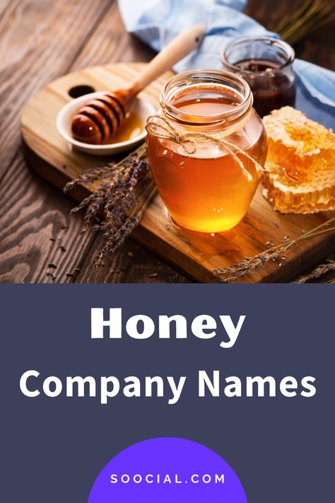 Honey Names Ideas, Honey Marketing Ideas, Honey Name, Honey Bee Logo, Honey Business, New Business Names, Bakery Names, Business Name Ideas, Honey Brand