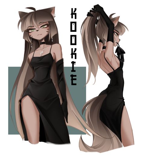 Kookie is my OC/sona ^-^ Dog Paw Drawing, Fem Oc, Cat Oc, Poses References, Beautiful Dark Art, My Oc, Anime Character Drawing, Cute Art Styles, Female Character Design