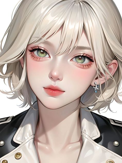 Blond Hair Green Eyes, Visual Wp, Oc Female, Hair Green Eyes, Female Oc, Anime Girlies, Black Background Images, Angel Aesthetic, Different Art Styles