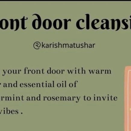 °•☆𝖂𝖎𝖑𝖑𝖔𝖜 𝖂𝖎𝖙𝖈𝖍𝖈𝖗𝖆𝖋𝖙☆•° on Instagram: "Ever done a front door cleanse? 👆🏼 Credit: @karishma.tushar" Front Door Wash Witchcraft, Front Door Cleansing Ritual, W.i.t.c.h Aesthetic, Black Magick, Essential Oil Spray, Cleanse Me, Modern Witch, Morning Star, Positive Thinking