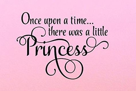 Design with Vinyl Top Selling Decals Once Upon a Time… There Was a Little Princess Wall Art, 14 Princess Wall Art, A Little Princess, Girly Quotes, Black Wall, Princess Party, Top Selling, Little Princess, Disney Art, Once Upon A Time