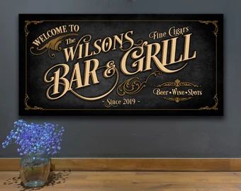 Bar Sign | Etsy Bar Signage, Custom Bar Signs, Personalized Bar Signs, Outdoor Signage, Bar Wall Decor, Custom Bar, Bar Wall, Bar Sign, Wall Bar