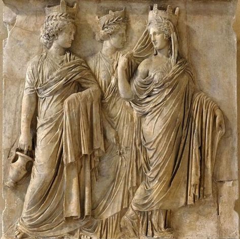 Magna Mater, Hellenistic Art, Goddess Of Fortune, Vatican Museum, The Fates, Rome Art, Hellenistic Period, Medieval Paintings, Classic Sculpture