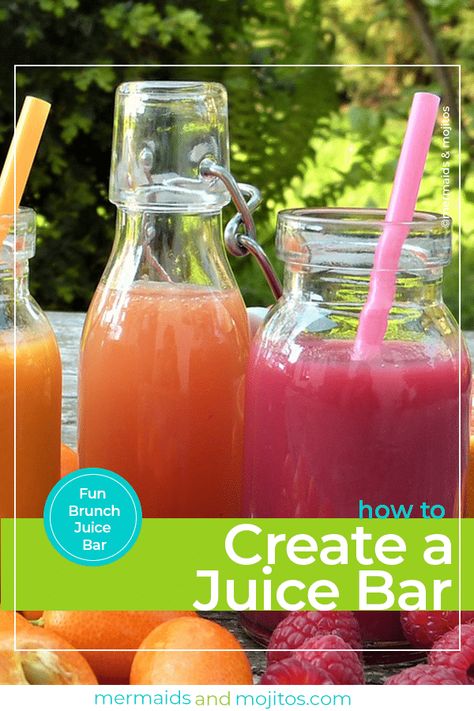 How to Create a Juice Bar for a Special Brunch or Mother’s Day BreakfastEveryone loves freshly squeezed juice.  A freshly squeezed juice bar is a fun and interactive way to let your guest customize their favorite juice by mixing and matching flavors and Herbs. Juice Bar For Party, Juice Bar Recipes, Side Dishes For Thanksgiving Dinner, Easter Bbq, Fresh Juice Bar, Side Dishes For Thanksgiving, Veggie Tart, Dishes For Thanksgiving, Labor Day Recipes