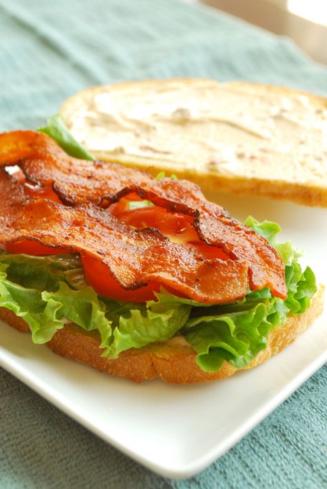 BLT with Chipotle Mayo recipe and images by Lacey Baier, a sweet pea chef Chipotle Mayo Recipe, Chipotle Mayonnaise, Chipotle Mayo, Blt Sandwich, Tasty Kitchen, Work Lunch, Wrap Recipes, Wrap Sandwiches, Easy Lunches