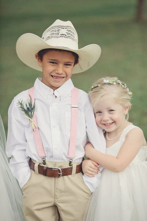 Ring Bearer Outfit Jeans Cowboy Boots, Cowboy Ring Bearer, Western Wedding Flower Girl, Wedding Dresses Tight, Katie Lamb, Lamb Photography, Western Weddings, Cowgirl Bride, Ring Bearer Flower Girl