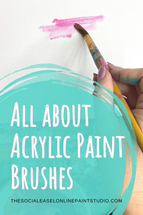 Acrylic Painting Brushes, How To Use Paint Brushes Acrylic, How To Clean Acrylic Paint Brushes, Cleaning Acrylic Paint Brushes, How To Clean Artist Paint Brushes, Social Easel, Diy Acrylic Painting, Paint Studio, Acrylic Paint Brushes