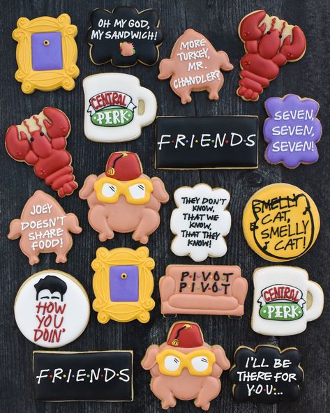 Friends Birthday Cake, Turkey Cookies, Friends Cake, Friends Thanksgiving, Thanksgiving Cookies, Sugar Cookie Designs, Friends Wallpaper, Friends Party, Star Anise