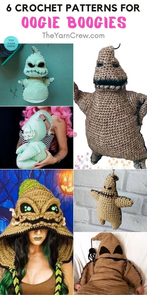 Mini Oogie Boogie Crochet, Ophir Boogie Crochet Pattern, Ophir Boogie Crochet, Crochet Boogieman, Oogie Boogie Hat Crochet Pattern Free, Crochet Nightmare Before Christmas Free Pattern, Oogie Boogie Amigurumi Free Pattern, Oogie Boogie Crochet Hat, Nightmare Before Christmas Crochet Pattern Free