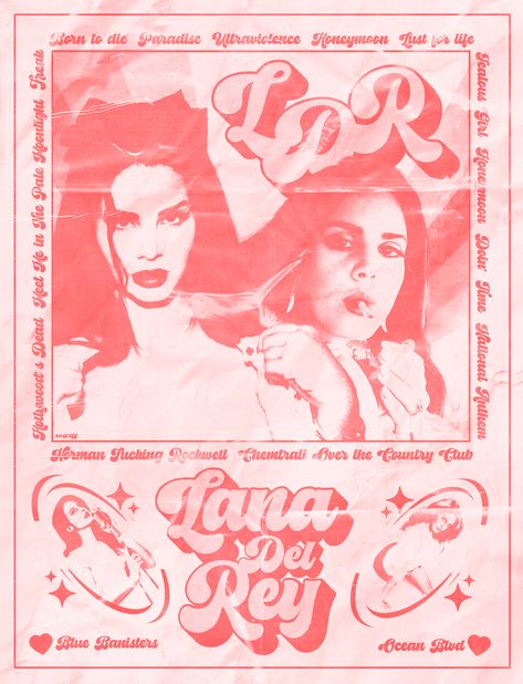 80s Poster, Music Poster Design, Dorm Posters, Poster Room, Pink Posters, Picture Collage Wall, Lana Del Ray, Vintage Poster Art, Cute Poster