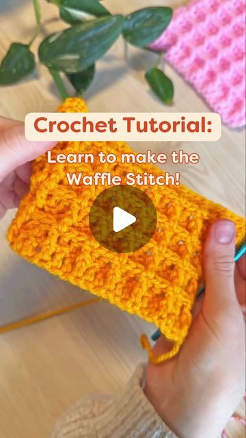 12K views · 1.1K likes | Hobbii - Yarn & Free Patterns on Instagram: "It is Friday, our favorite day during International Crochet Month! 🫶  This Friday, we're diving into the cozy depths of the waffle stitch - a stitch as delicious and comforting as it's name! 🧇😋  Perfect for adding texture to any project, the waffle stitch creates a beautiful, dense fabric that's ideal for blankets, scarves, and everything in between. 😍  Why do we love it? Well it is the irresistible texture! 🧶  Have you made a project with the waffle stitch? 🤩  Here's the pattern written out:  First, grab yarn and crochet hook...  1) Chain a multiple of 3+2. (Turning chain counts as the 1st stitch) 2) Work a row of double crochets (DC) 3) Chain 3, turn 4) DC into the front post (FP DC) 5) DC into the next 2 stitche Waffle Stitch Crochet Sweater, Crochet Waffle Bag Free Pattern, Waffle Stitch Crochet Tutorial Videos, Double Waffle Stitch Crochet, Waffle Stitch Crochet Blanket, Waffle Crochet Stitch, Waffle Stitch Crochet, Hobbii Yarn, It Is Friday