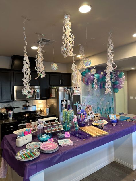 Mermaid Birthday Party At Home, Mermaid Winter Birthday Party, Mermaid Cat Birthday Party, Mermaid Spa Party, Mermaid Sleepover Party, Mermaid 6th Birthday Party, Mermaid 5th Birthday Party, Mermaid Sleepover, Mermaid Party Outfit