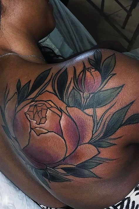 Tattoo by Miriam Lupini Black People Tattoos, Dark Skin Tattoo, Skin Color Tattoos, Live Tattoo, Black Girls With Tattoos, Tatuaje A Color, Different Tattoos, Dream Tattoos, Dope Tattoos