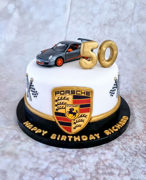 Porsche Birthday Cake, Cake For Car Lover, Porsche Cake, Cars Theme Cake, Car Cakes, Bts Cake, Small Birthday Cakes, 30 Cake, Cars Birthday Cake