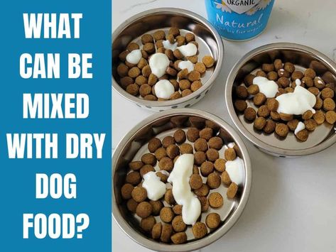 Dog Wet Food Recipe, Things To Add To Dry Dog Food, Slow Feeder Dog Recipes, Dog Food Mix Ins, Wet Food For Dogs, Best Dog Food Toppers, Dog Topper Food, Homemade Food Topper For Dogs, Dog Food Meal Toppers