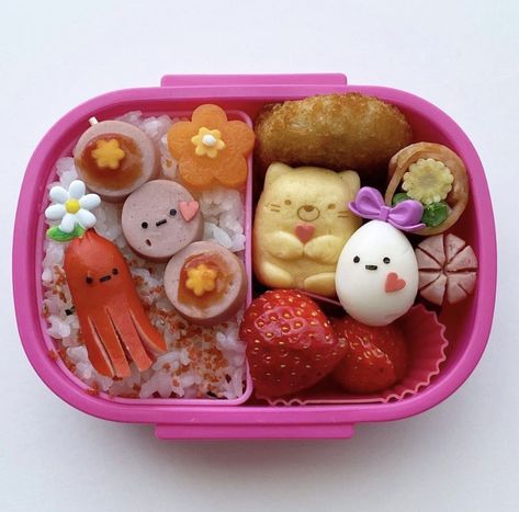 Lonche Aesthetic, Bento Box Lunch Cute, Cute Lunch Ideas, Bento Cute, Bento Box Cute, Cute Lunches, Kawaii Lunch, Bento Box Ideas, Kotak Bento