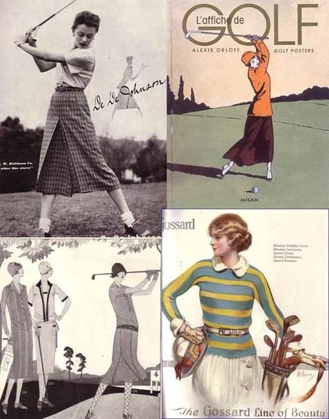 WOMEN'S VINTAGE GOLF APPAREL! #womensgofapparel #golffashion www.micsportswear.com Old School Golf Outfits, Vintage Golf Apparel, Golf Inspired Outfit, Retro Golf Aesthetic, Vintage Golf Outfit, Golf Aesthetic Outfit, Vintage Golf Fashion, 1920s Women, Golf Inspiration