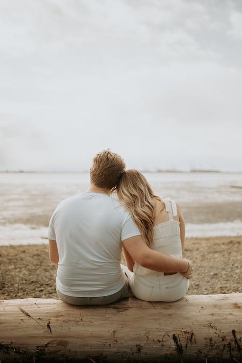 Sitting Pose Reference, Collage Photo Frame Design, Couple Sitting, At The Sea, Beach Images, Sitting Poses, Man Sitting, Person Sitting, Pic Pose